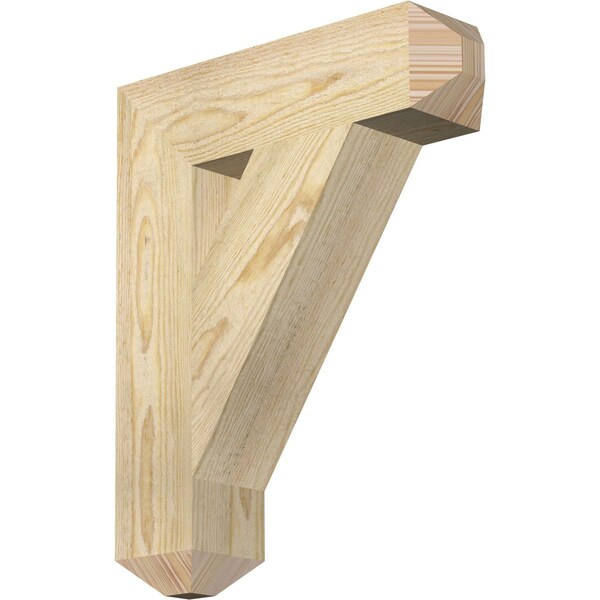 Ekena Millwork Traditional Craftsman Rough Sawn Bracket, Douglas Fir, 4"W x 16"D x 20"H BKT04X16X20TRA04RDF - main